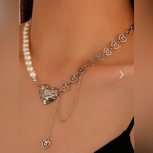 Pearly Heart Necklace